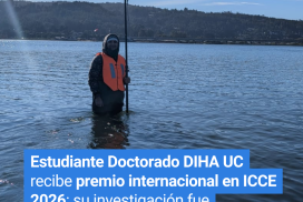 Estudiante DIHA UC recibe premio internacional en ICCE 2026 por investigación sobre estuarios intermitentes