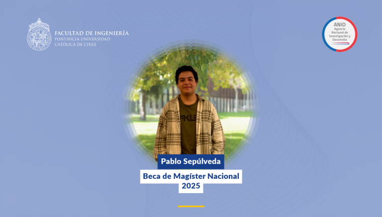 Pablo Sepúlveda, estudiante del Magíster en Ciencias de la Ingeniería se adjudica Beca de Magíster Nacional 2025