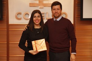 Francisca Werlinger, recibe premio PiensaCobre 2017.