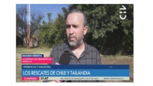 Profesor Eduardo Córdova, en prensa