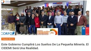 Profesor Carlos Marquardt, en proyecto con la Pequeña Minería