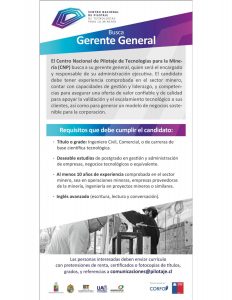 El Centro Nacional de Pilotaje de Tecnologías para la Minería