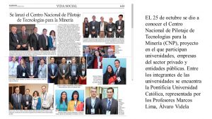 Se lanzó el Centro Nacional de Pilotaje de Tecnologías para la Minería