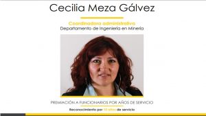 Premio Años de Servicio Cecilia Meza y Premio a la ayudante Nieves Morales