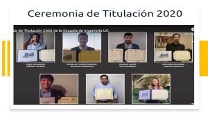 Graduados 2020, Título en Ingeniería Civil de Industrias, Diploma en Ingeniería de Minería