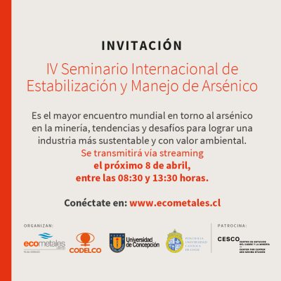 Seminario Internacional de estabilización y manejo de Arsénico