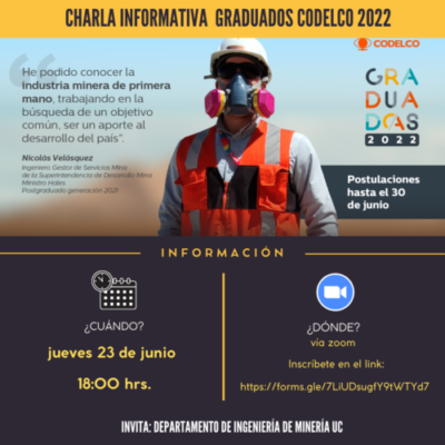 Charla Programa de Graduados Codelco 2022