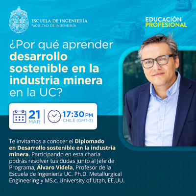 Álvaro Videla, Charla informativa del Diplomado en Desarrollo sostenible en la industria minera