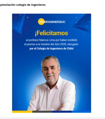 Ceremonia premiación colegio de ingenieros