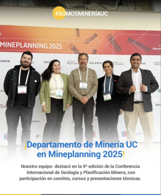 Destacada participación de Minería UC en Geomin Mineplanning 2025