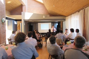 Prorrector de la UC, Guillermo Marshal, iniciando la jornada.