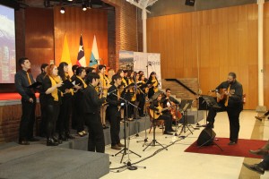 El coro de Ingeniería UC durante CLAIO 2016.