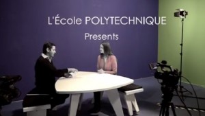 El canal de TV interno de la ’École Polytechnique entrevistando al profesor Carlos Jerez. 