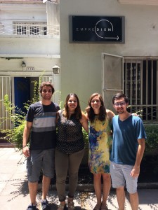 Estudiantes de Ingeniería UC que realizaron prácticas en Emprediem junto a sus supervisoras. 