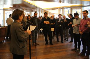 Discurso de directora ejecutiva de la Escuela de Ingeniería, Ana María Bravo en la inauguración de "Sólidos de Revolución"